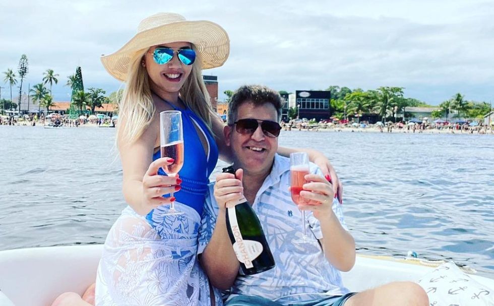 Priscila Sabino e o marido Ricardo Cotta