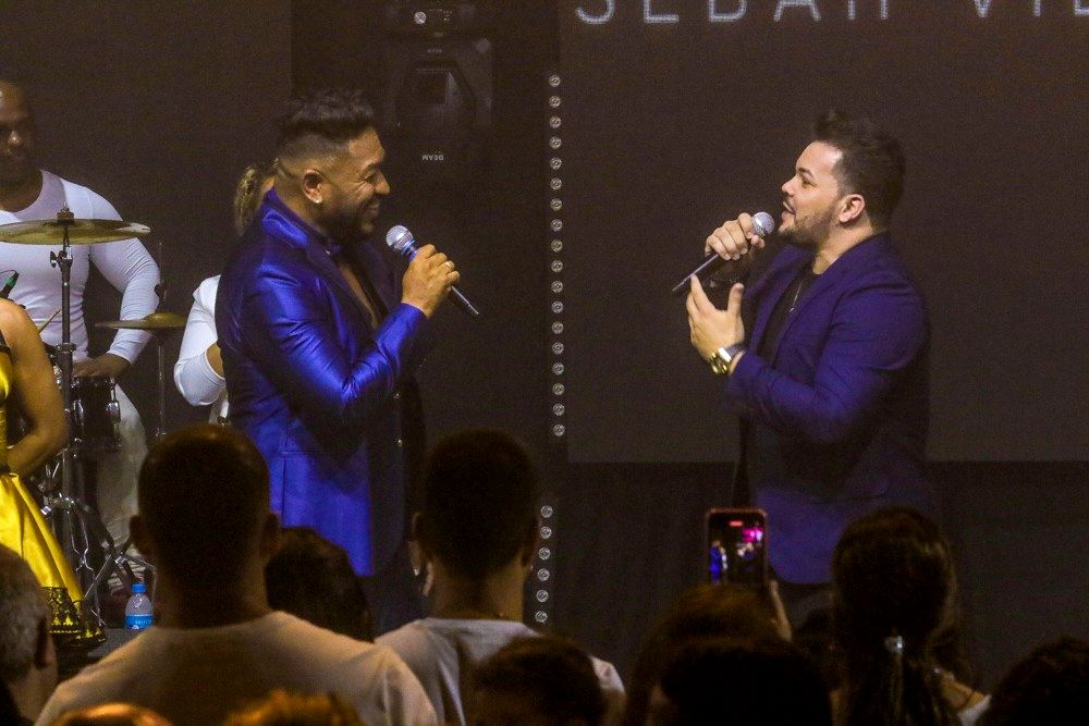 Sebah Vieira e o cantor sertanejo Diego Faria - Crédito da Foto: Thiago Duran / Divulgação