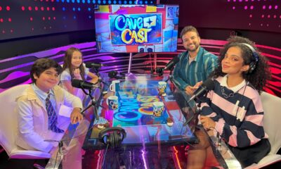 Diego Laumar e Mel Summers no Cavecast - Foto: Divulgação / SBT