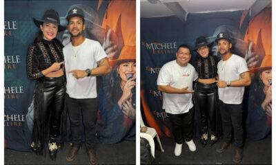 Na Foto Amigos da Cantora o Influenciador Thiago Capixaba, Emissora Guarapari ES Acontece Júnior Reis e a Cantora Michele Freire - Reprodução Instagram/Divulgação