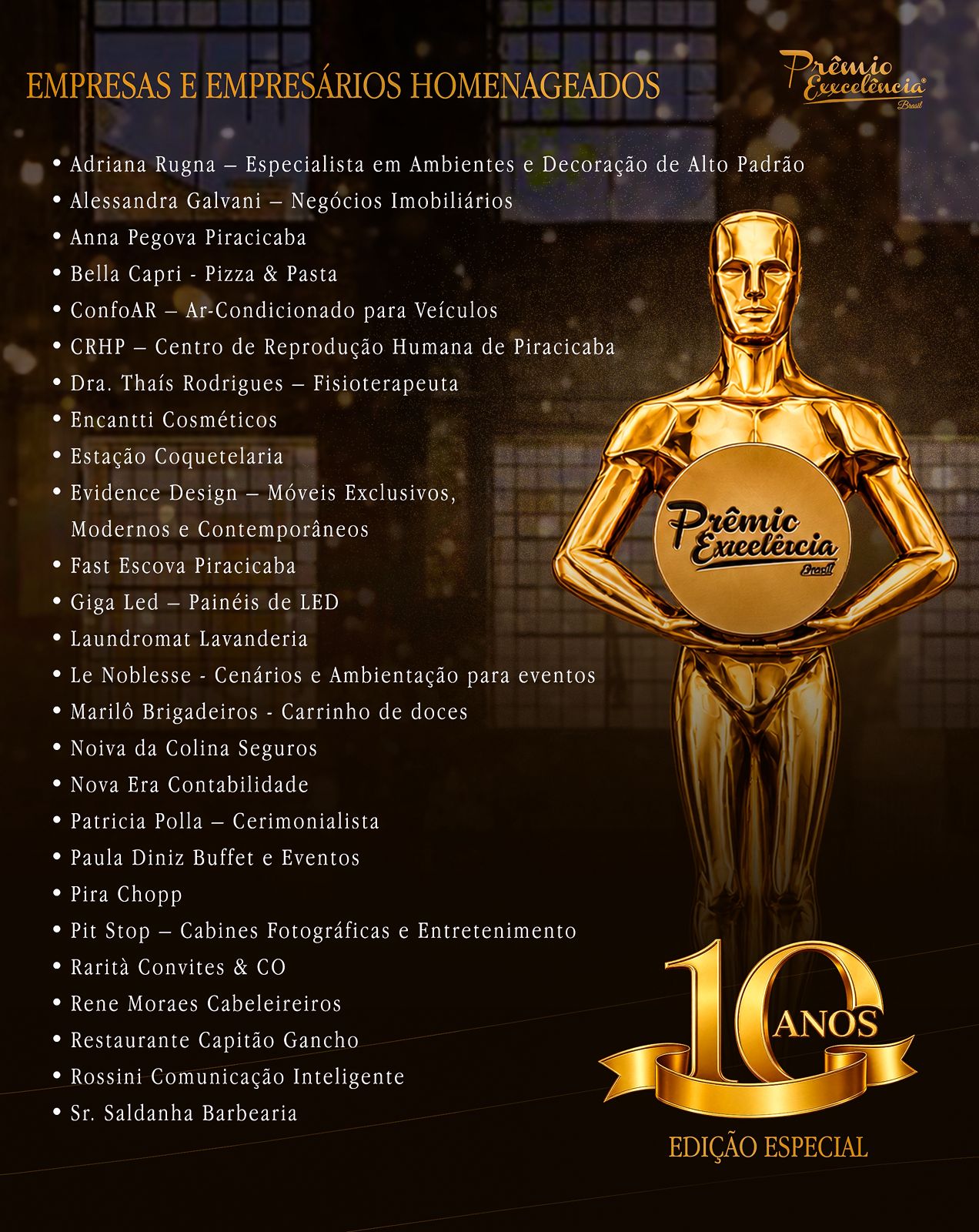 Homenageados